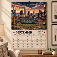 Cleveland Baseball Fan 2027 Wall Calendar