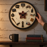 Flickering Lights Story Wall Clock