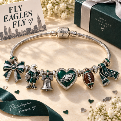 Philadelphia Football Fan Charm Bracelet