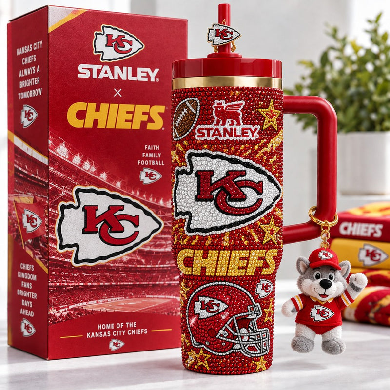 Kansas City Football Bling 40oz Tumbler