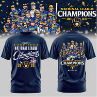 Milwaukee Navy Crest Baseball T-Shirt
