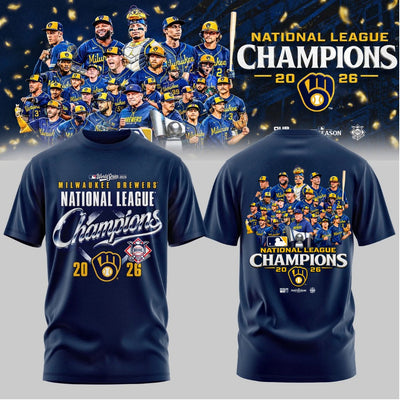Milwaukee Navy Crest Baseball T-Shirt