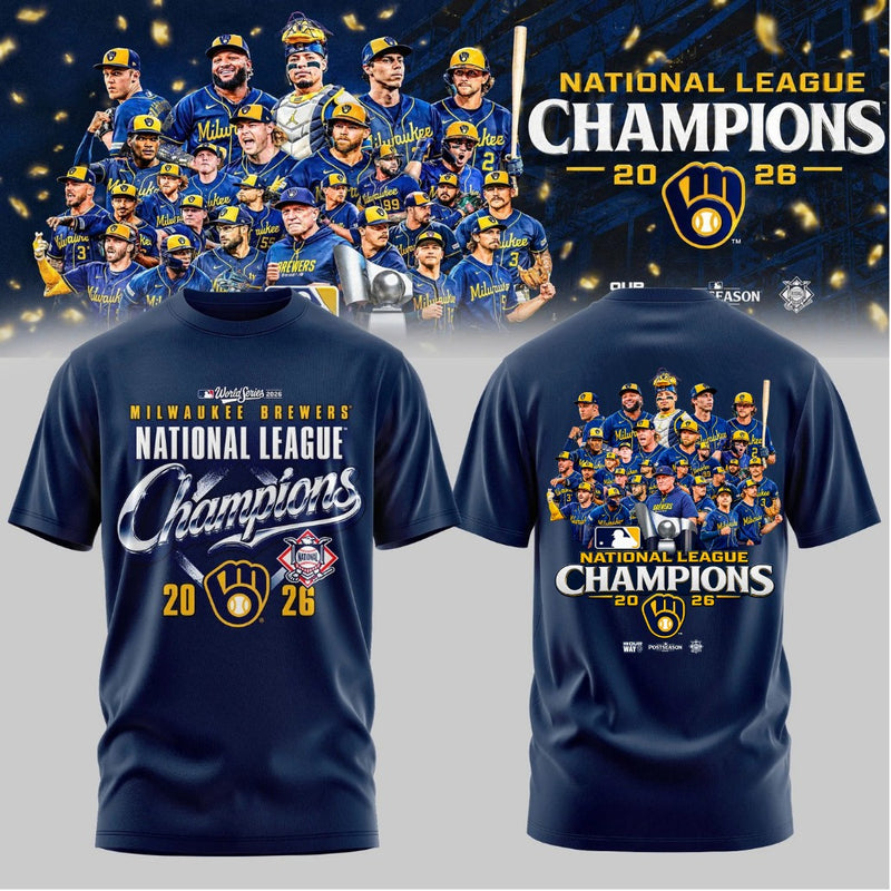 Milwaukee Navy Crest Baseball T-Shirt