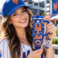 New York Baseball Fan Rhinestone 40oz Tumbler