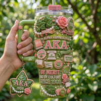 Pink and Green Sisterhood Gilded 40oz Tumbler