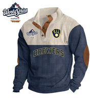 Milwaukee Corduroy Button Diamond Baseball Pullover