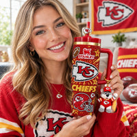 Kansas City Football Bling 40oz Tumbler