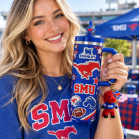 SMU Mustang Football Luxe 40oz Tumbler