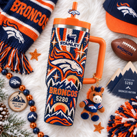 Denver Football Fan Rhinestone 40oz Tumbler