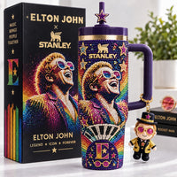 Rainbow Piano Rock Jewel 40oz Tumbler