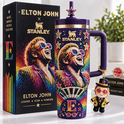 Rainbow Piano Rock Jewel 40oz Tumbler
