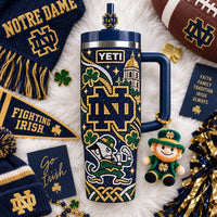 South Bend Irish Football Aurora 40oz Tumbler