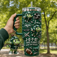 New York Jet Football Aurora 40oz Tumbler
