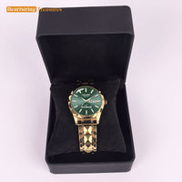 TRUMP Watch 45-47 Luxury Gold – Emerald Glow Dial – Gold Watch for Men