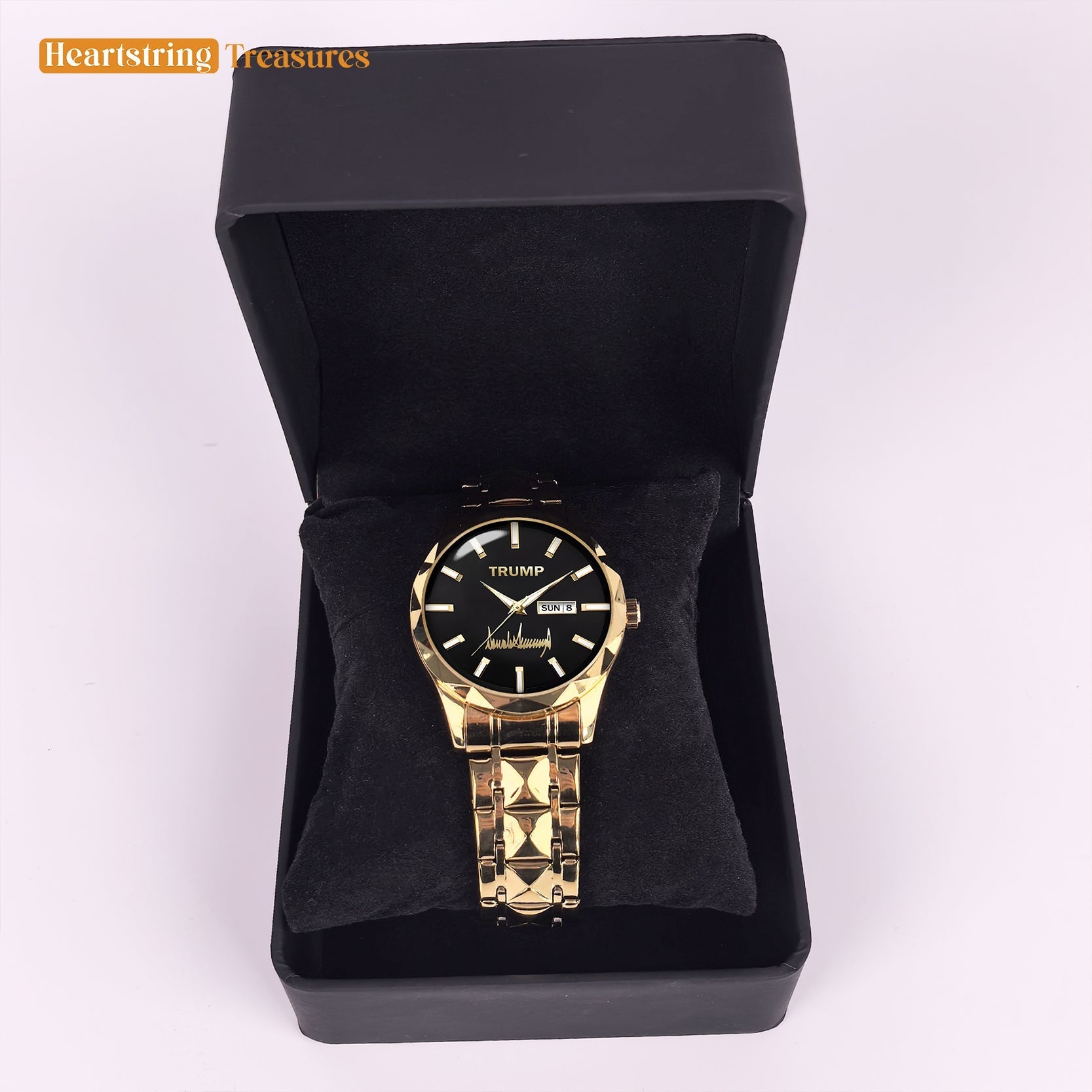 TRUMP Watch 2025 Luxury Gold – Midnight Black Dial  – Gold Watch for Men