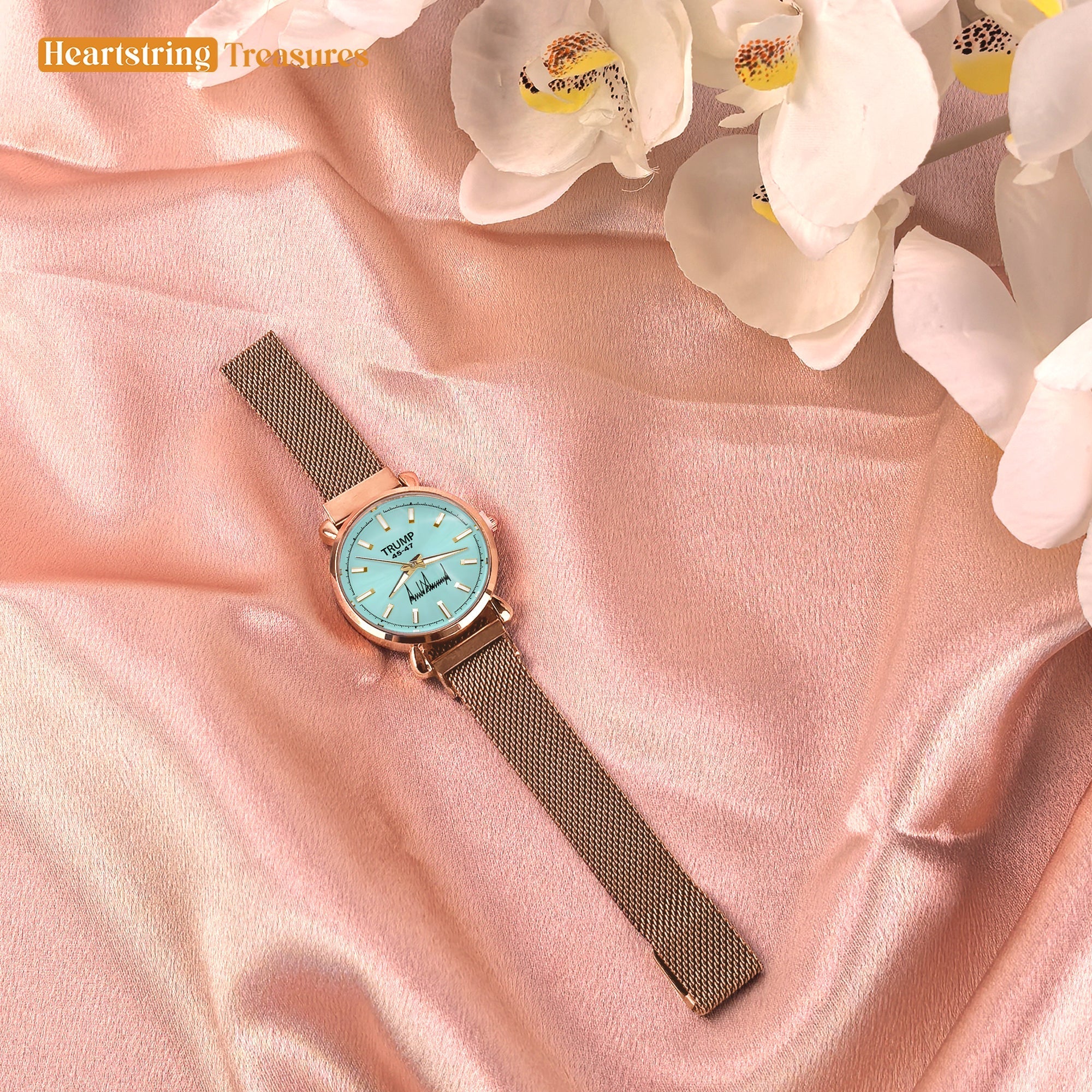 TRUMP 45-47 Watch 2025 Luxury Gold – Serene Jade Dial – Gold Watch for Women