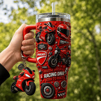 Italian Superbike Red Starry 40oz Tumbler