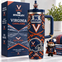 Virginia Cavalier Football Glam 40oz Tumbler