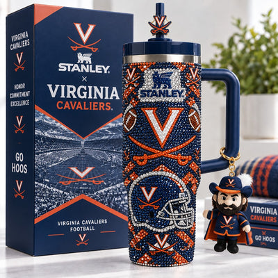 Virginia Cavalier Football Glam 40oz Tumbler