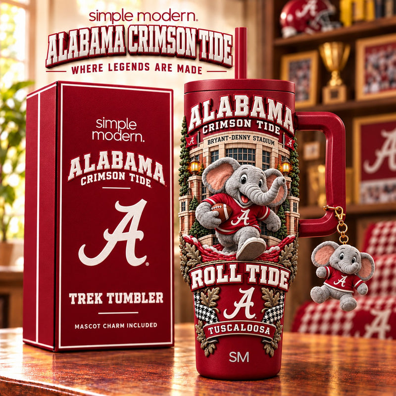 Tuscaloosa Crimson Gilded 40oz Tumbler