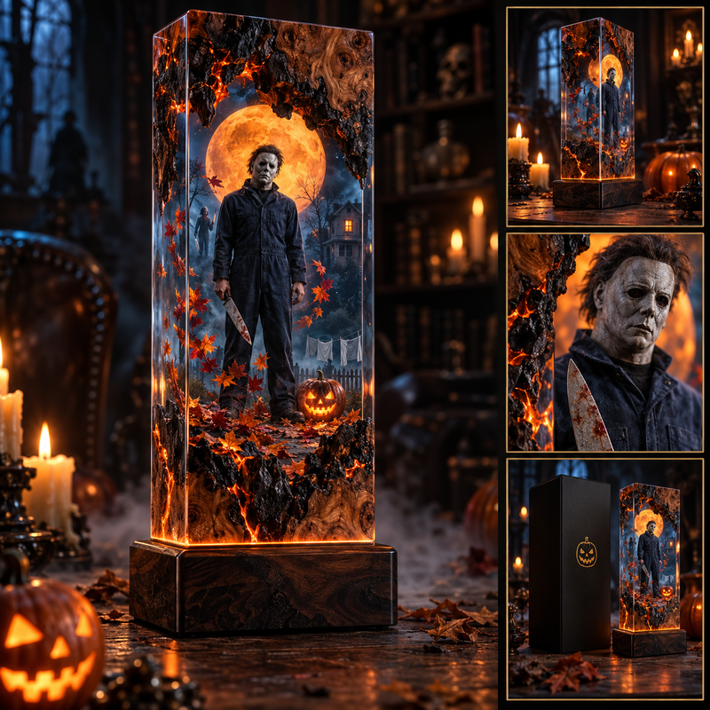 Haddonfield Story Cube Resin Lamp
