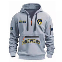 Milwaukee Grey Baseball Hoodie