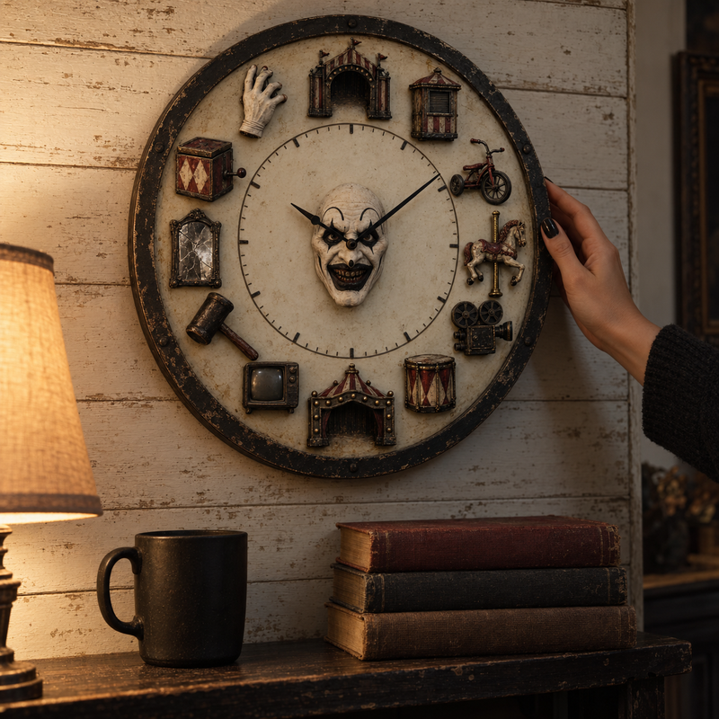 Silent Clown Story Wall Clock