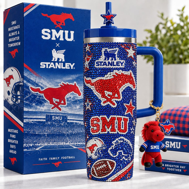 SMU Mustang Football Luxe 40oz Tumbler