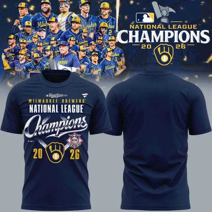 Milwaukee Plain Back Navy Baseball T-Shirt