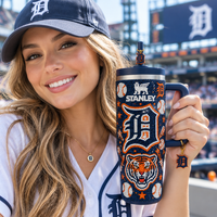 Detroit Baseball Fan Rhinestone 40oz Tumbler