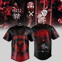 Milwaukee Ritual Night Red Black Baseball Jersey