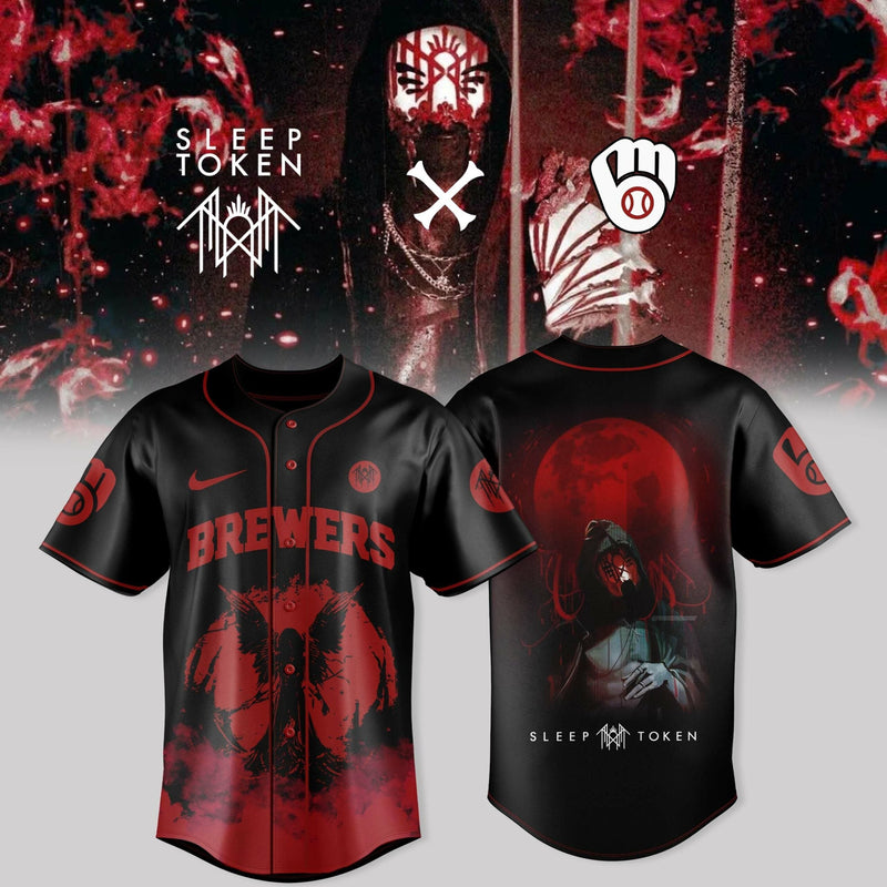 Milwaukee Ritual Night Red Black Baseball Jersey
