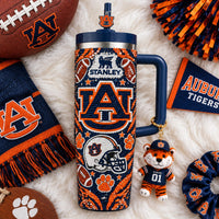 Auburn Tiger Football Gilded 40oz Tumbler