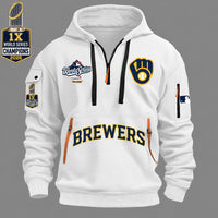 Milwaukee Zip Pocket Navy Baseball Hoodie