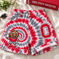 Columbus Tie-Dye Spiral Cuffed Shorts