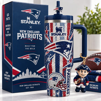 New England Football Bling 40oz Tumbler