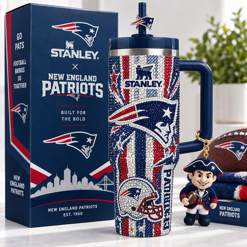 New England Football Bling 40oz Tumbler