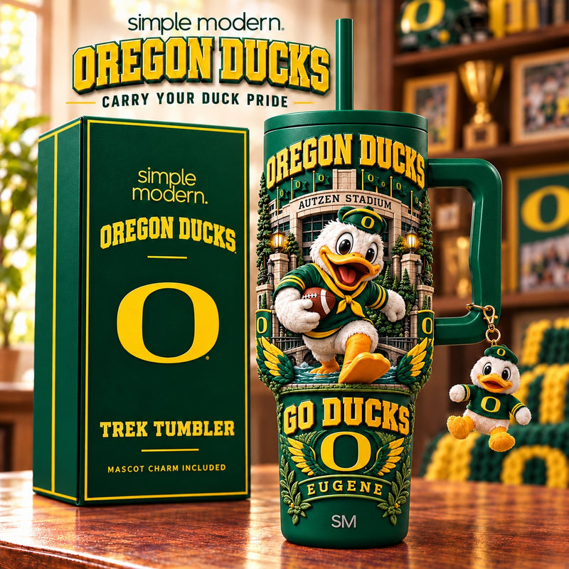 Eugene Duck Football Aurora 40oz Tumbler