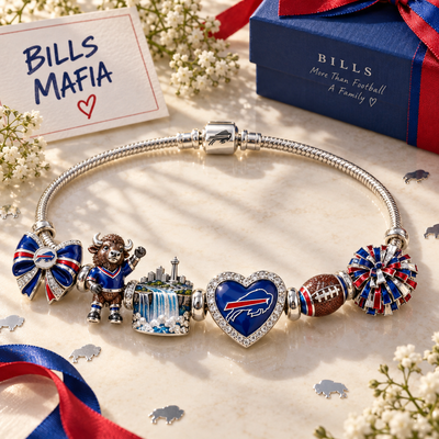 Buffalo Football Fan Charm Bracelet