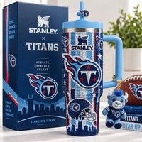 Tennessee Titan Football Glam 40oz Tumbler