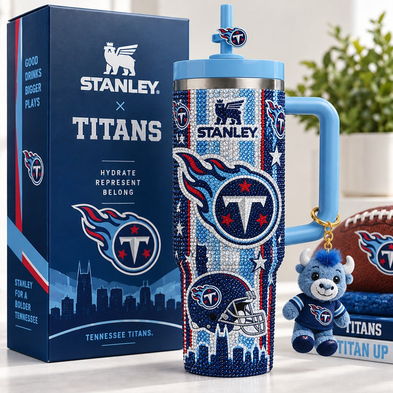 Tennessee Titan Football Glam 40oz Tumbler