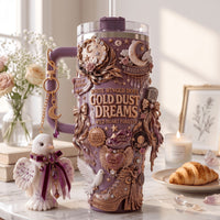 Boho Gold Dust Rock Luxe 40oz Tumbler