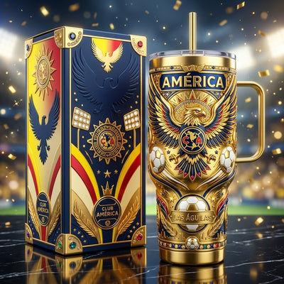 Mexican Eagle Football Bling 40oz Tumbler