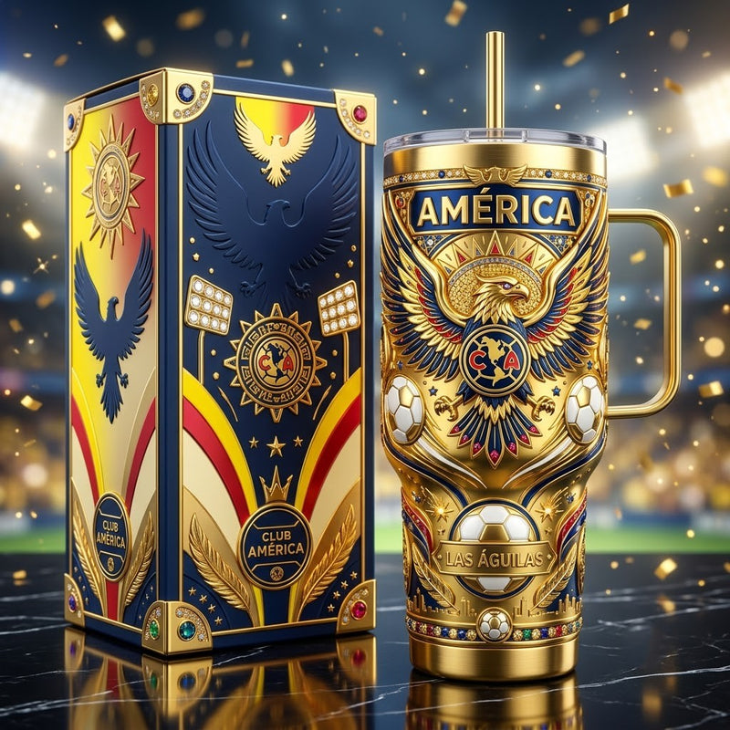 Mexican Eagle Football Starry 40oz Tumbler