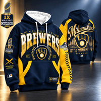 Milwaukee Gold Sleeve Baseball Hoodie