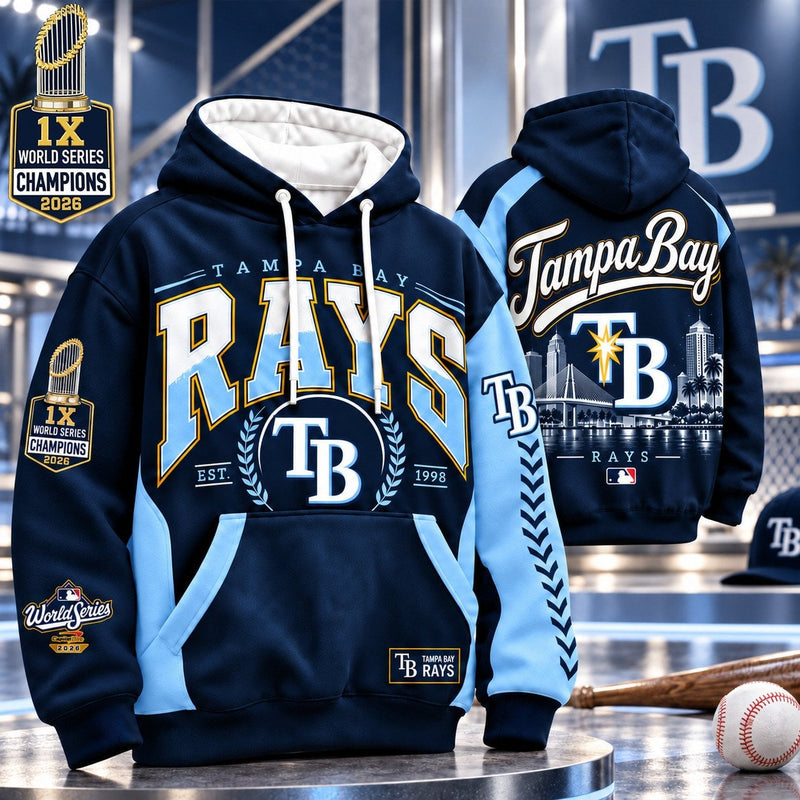 Tampa Bay Baseball White Varsity Hoodie