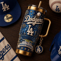 LA Dodger Baseball Dazzle 40oz Tumbler