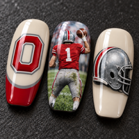Columbus Football Fan Press On Nails