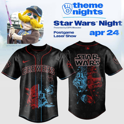 Milwaukee Galaxy Night Red Blue Split Baseball Jersey