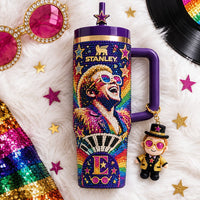 Rainbow Piano Rock Jewel 40oz Tumbler